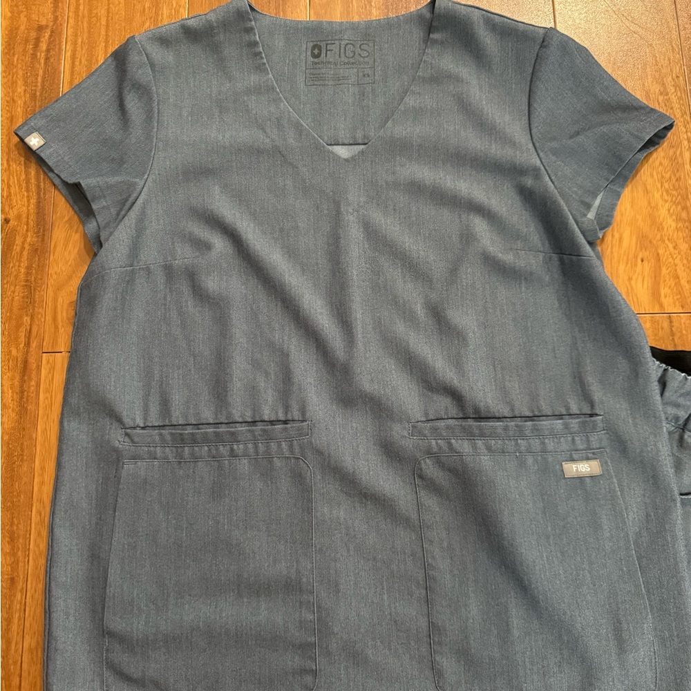 FIGS Denim Scrub Set